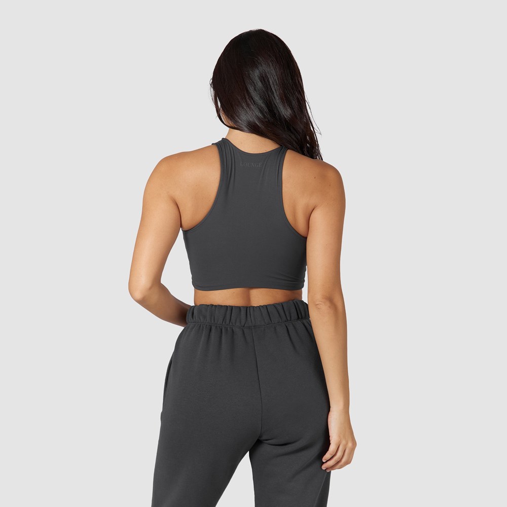 Lounge Underwear 365 Second Skin Racerback Top Pebble | WFEOIT-562