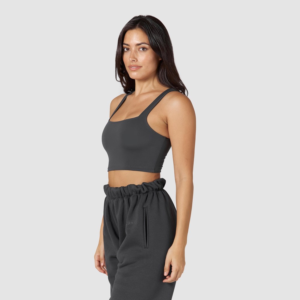 Lounge Underwear 365 Second Skin Tank Top Pebble | HNCMPS-846