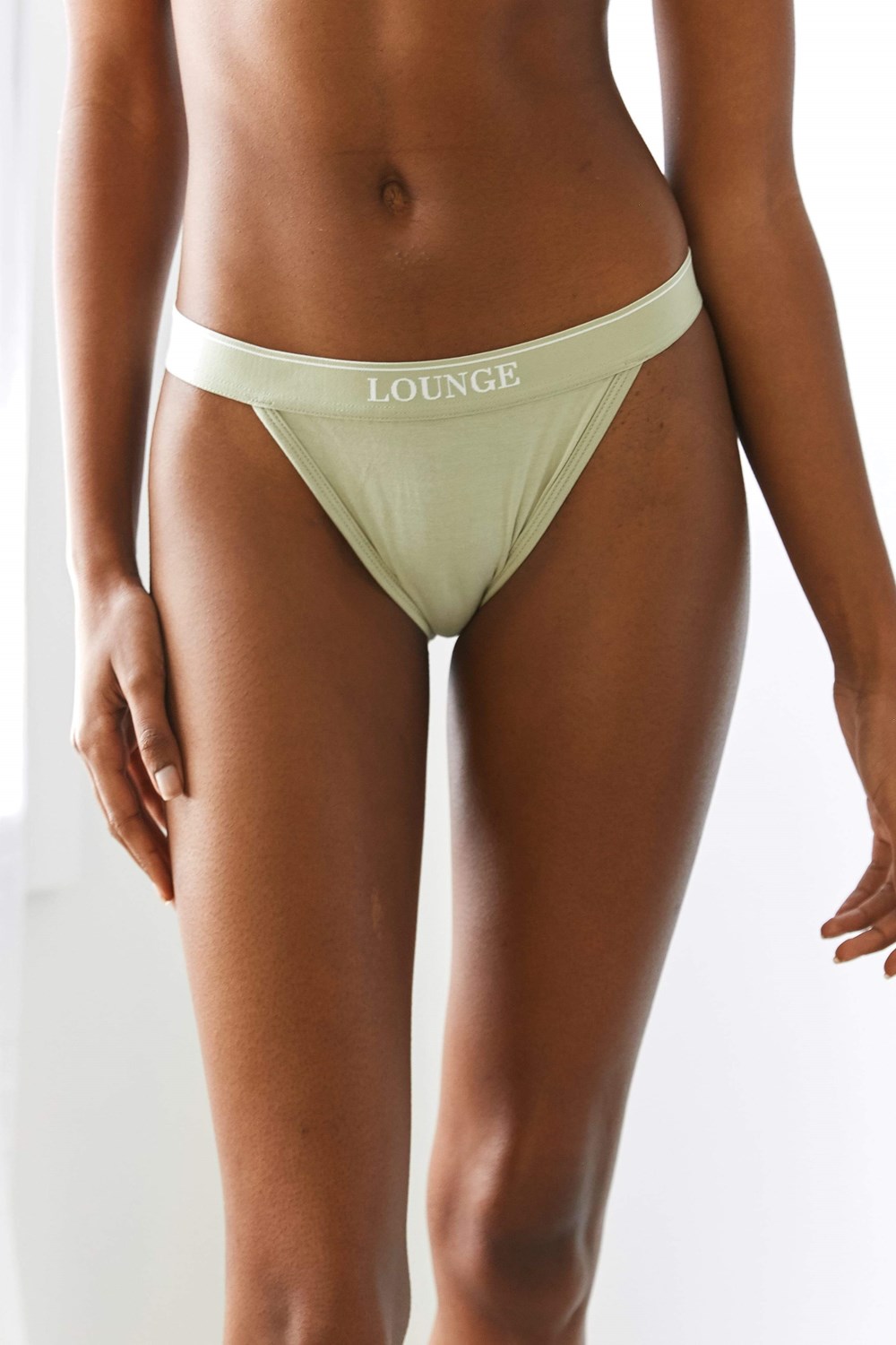 Lounge Underwear Bamboo Minimal Triangle Briefs Vert Olive | UARLCH-438