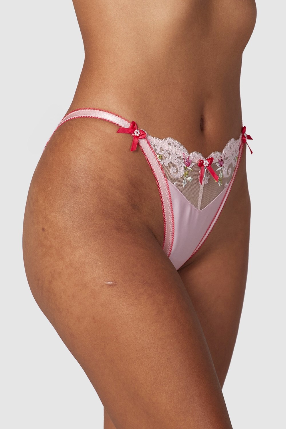 Lounge Underwear Bloom Embroidered Briefs Rose | HKQVPF-017
