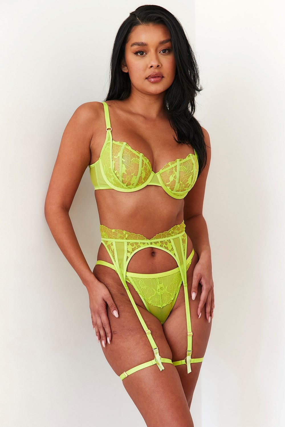 Lounge Underwear Carmen Intimates Set Lime | QUVYZX-795