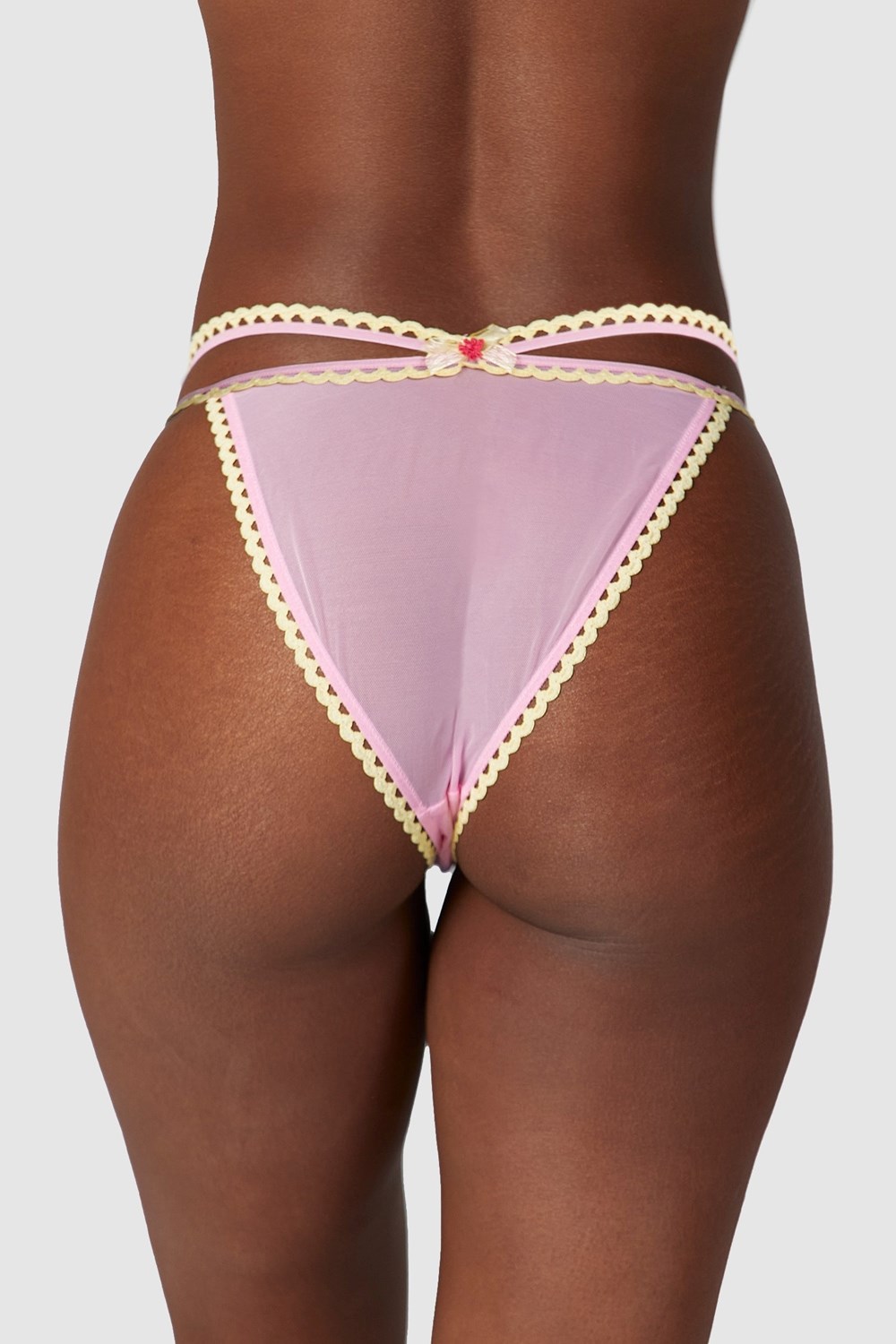 Lounge Underwear Daisy Embroidered Briefs Rose | GNVMUP-904