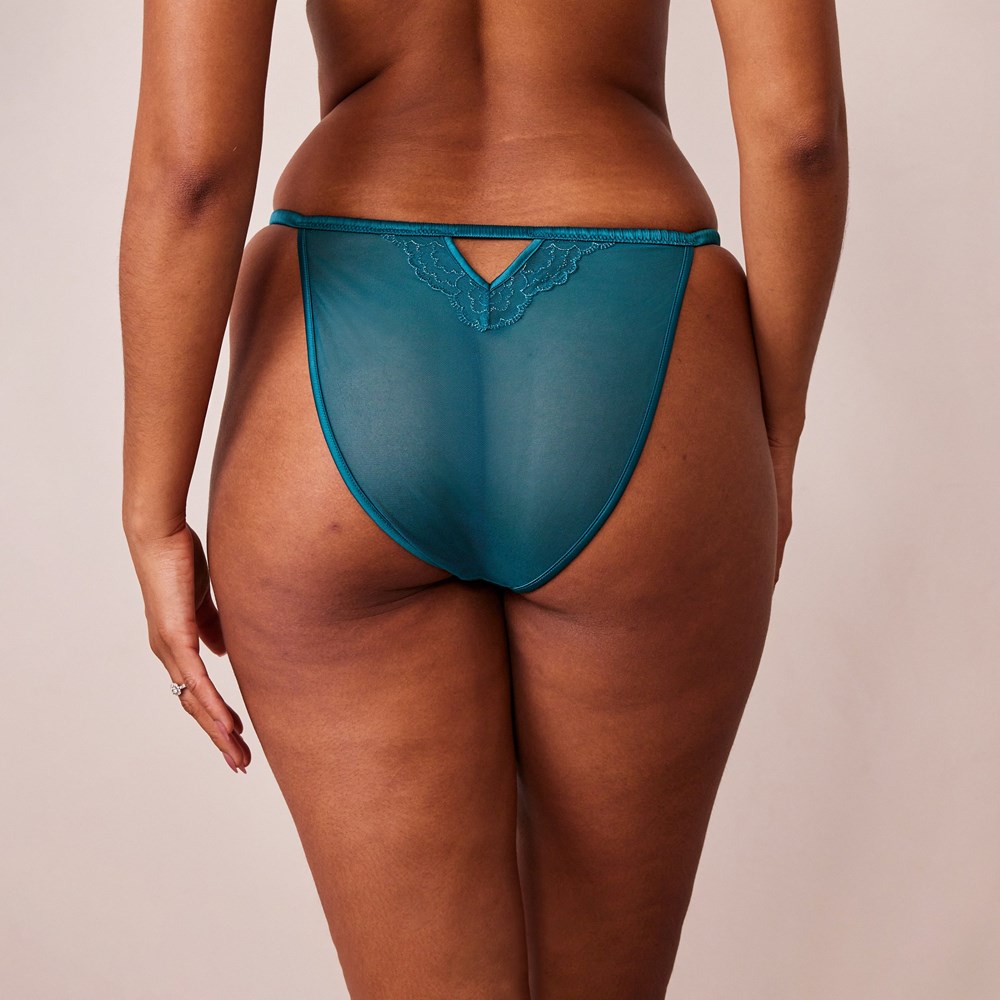 Lounge Underwear Matelassé Dentelle Briefs Turquoise | MDXGIS-721