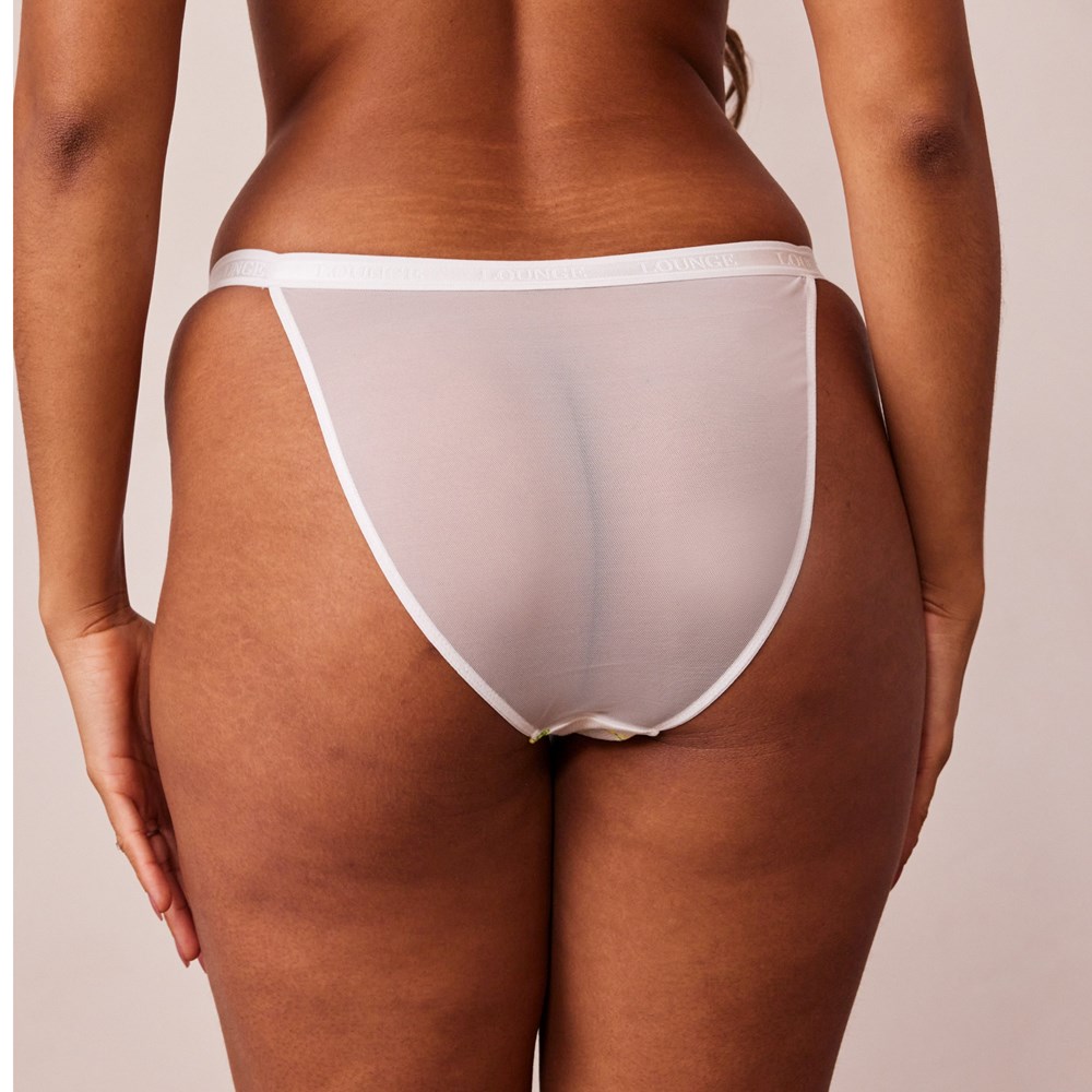 Lounge Underwear Nervuré Floral Triangle Briefs Blanche | RUMIJO-503