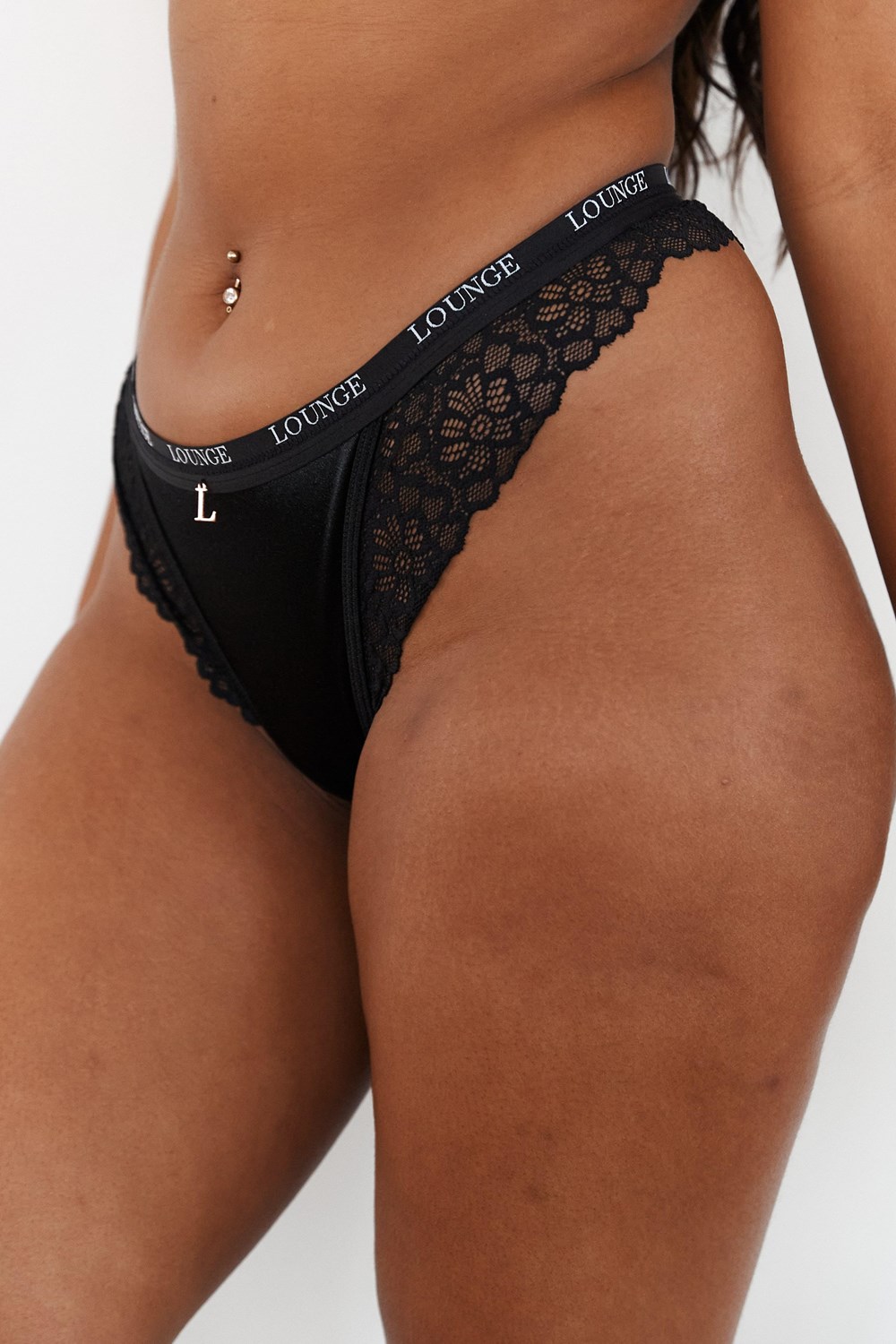 Lounge Underwear Silk Lanières Noir | OXMABN-741