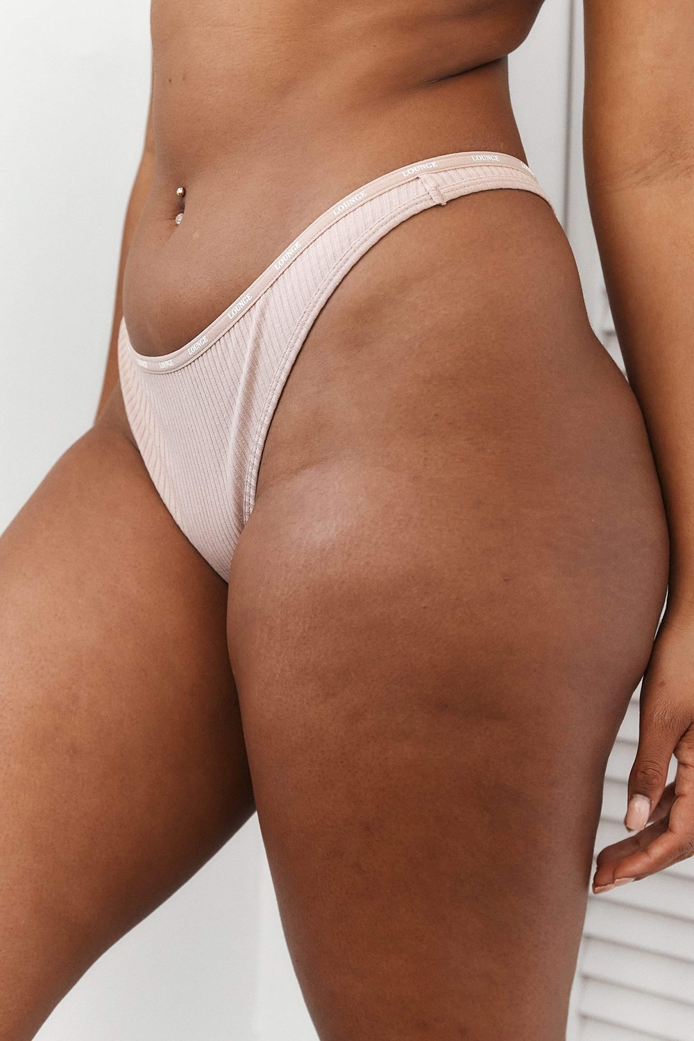 Lounge Underwear So Soft Nervuré Lanières Taupe | SNADYB-509