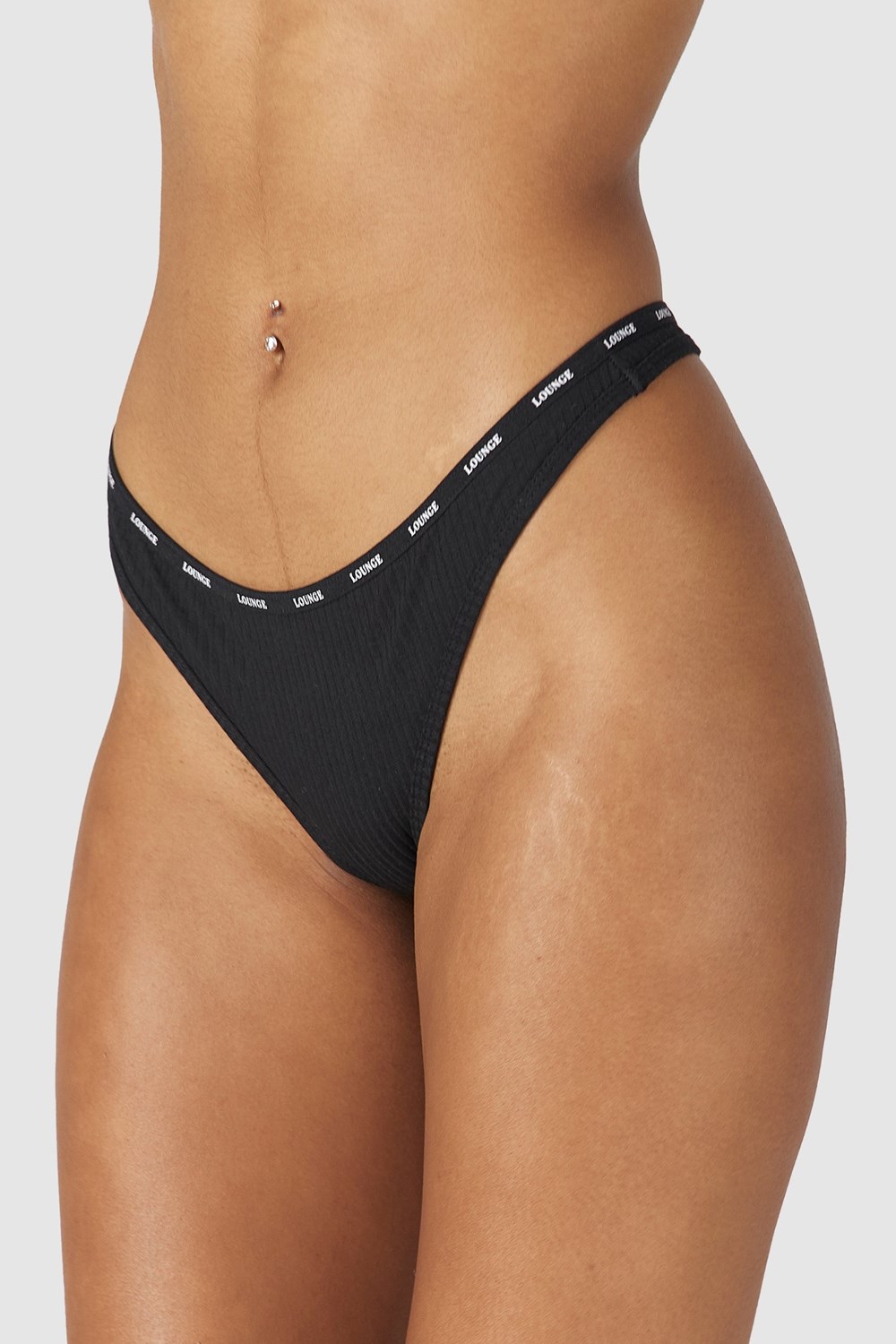 Lounge Underwear So Soft Nervuré Lanières Noir | WAJOHU-697