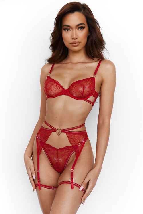 Lounge Underwear Gabriella Intimates Set Bordeaux | YQFLUM-063