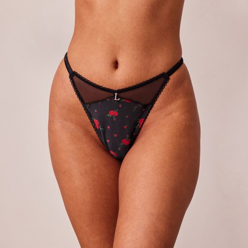 Lounge Underwear Rose Lanières Noir | RAYNZV-653