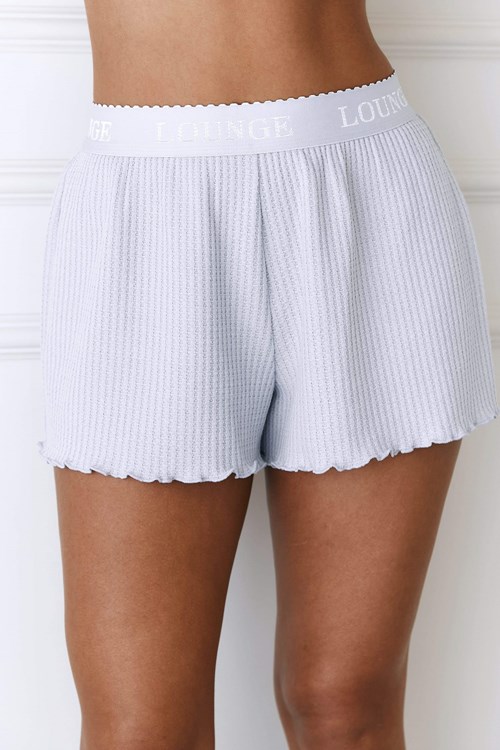 Lounge Underwear Soft Waffle Pajama Shorts Frost | GQDVBF-734